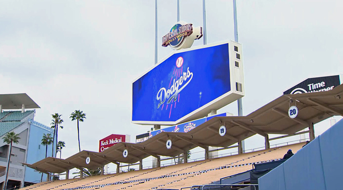 Los Angeles Dodgers Baseball Scoreboard Stadium