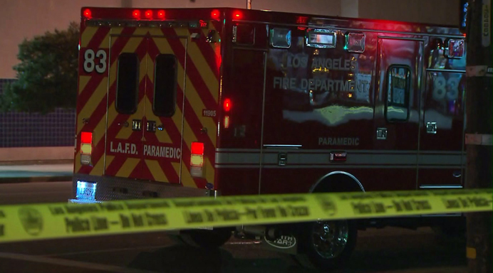 police tape lafd ambulance filephoto