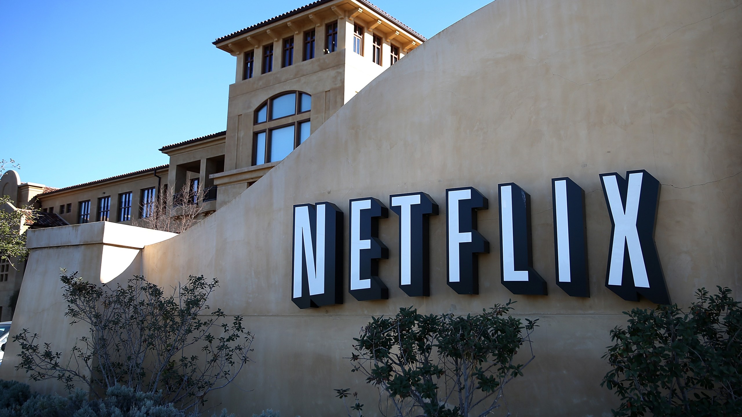 Netflix headquarters in Los Gatos are shown on Jan. 22, 2014. (Credit: Justin Sullivan/Getty Images)