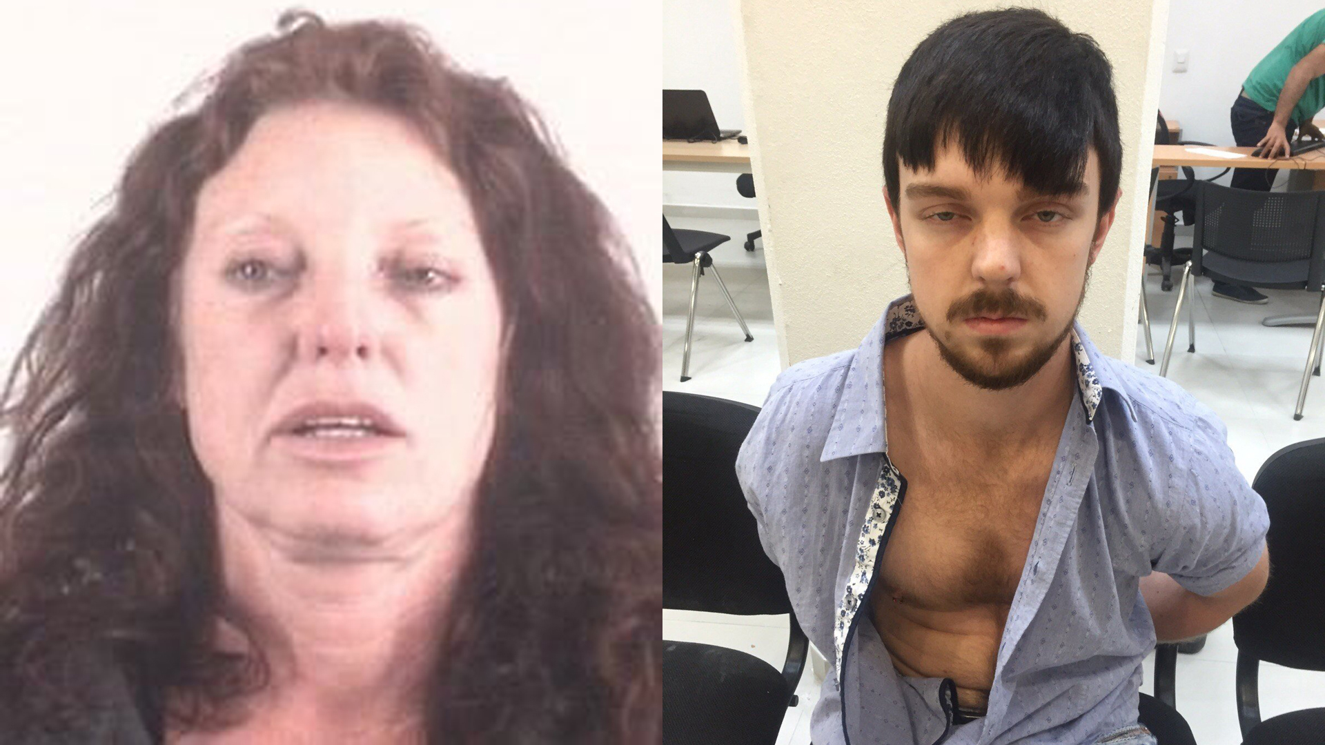 Tonya Couch is seen in a booking photo released by the Tarrant County Police Department; Ethan Couch is seen after being arrested in Mexico in December 2015 in a photo released by the Jalisco State Prosecutors Office.