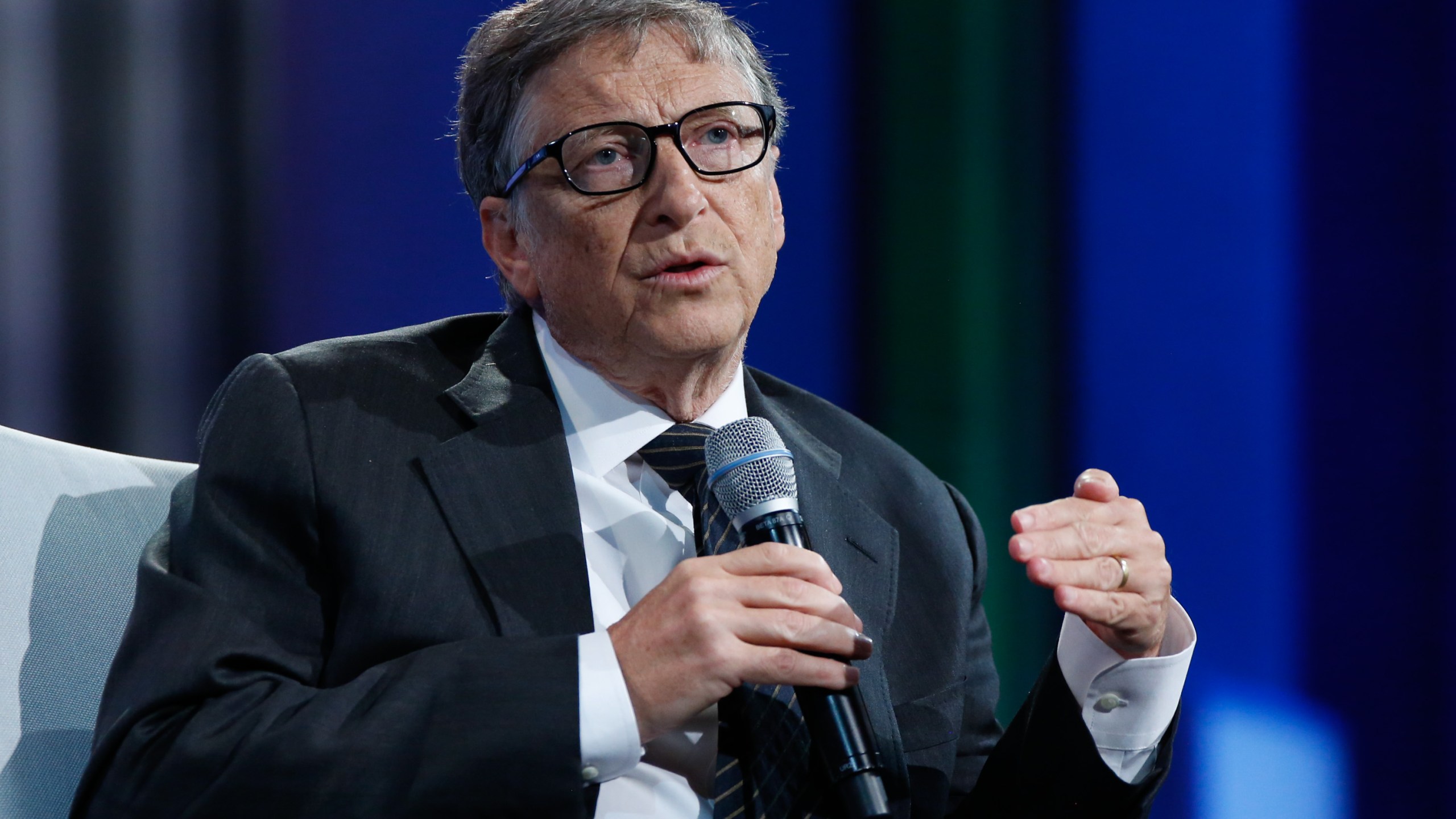 Bill Gates speaks on stage at the Plenary Session: Investing in Prevention and Resilient Health Systems on September 27, 2015 in New York City. (Credit: JP Yim/Getty Images)