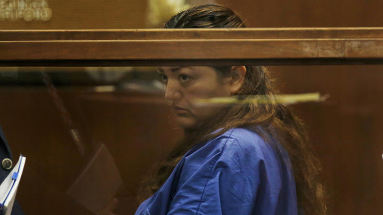 Veronica Aguilar appears for a hearing in a downtown Los Angeles courtroom in Aug. 2016. (Credit: Francine Orr / Los Angeles Times)