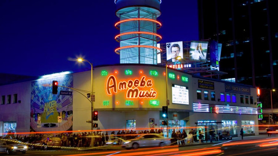 Amoeba Music on Sunset Boulevard is seen on Dec. 8, 2011. (Ricardo DeAratanha / Los Angeles Times)