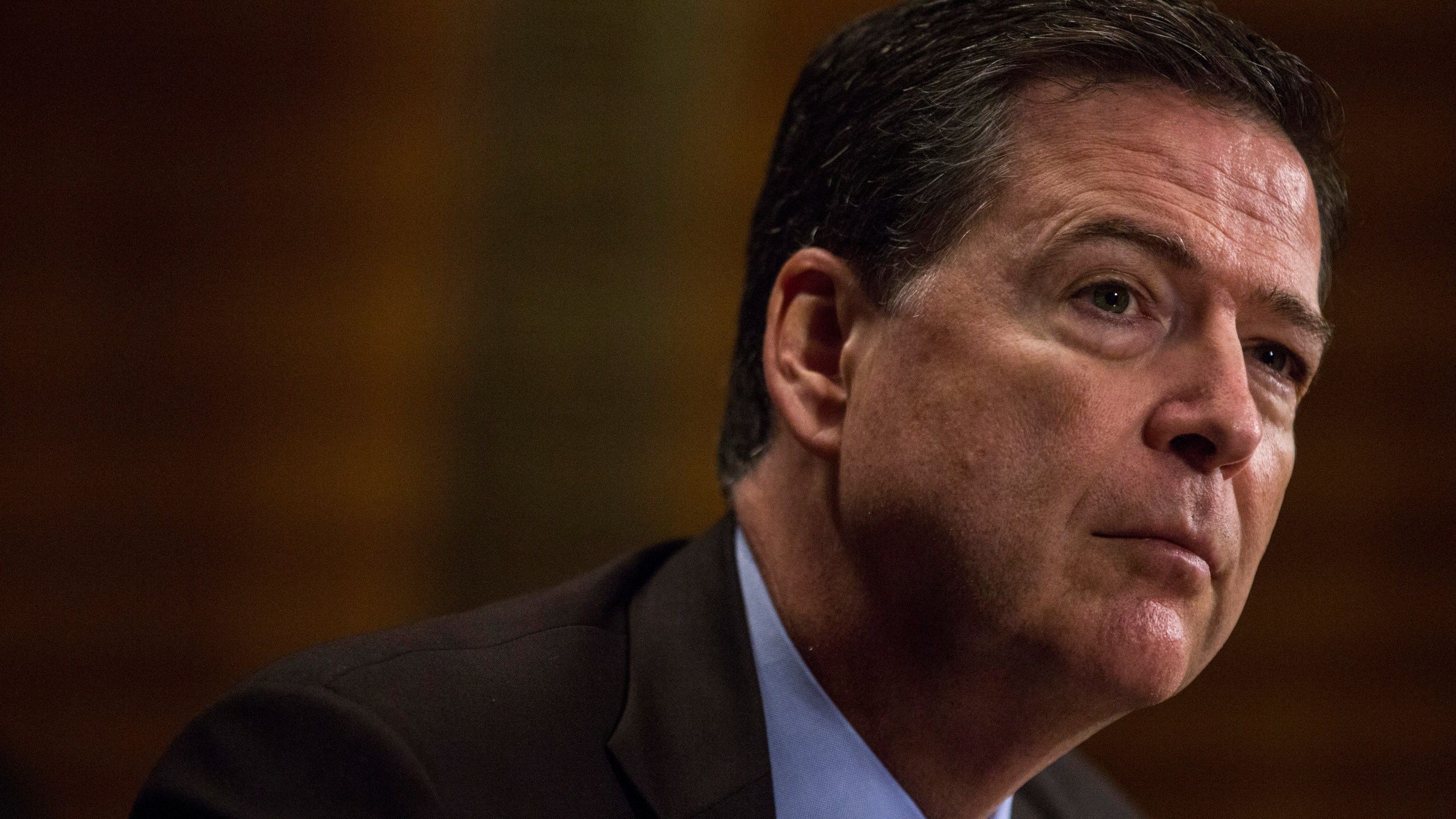 James Comey testifies in front of the Senate Judiciary Committee during an oversight hearing on the FBI on Capitol Hill May 3, 2017. (Credit: Zach Gibson/Getty Images)