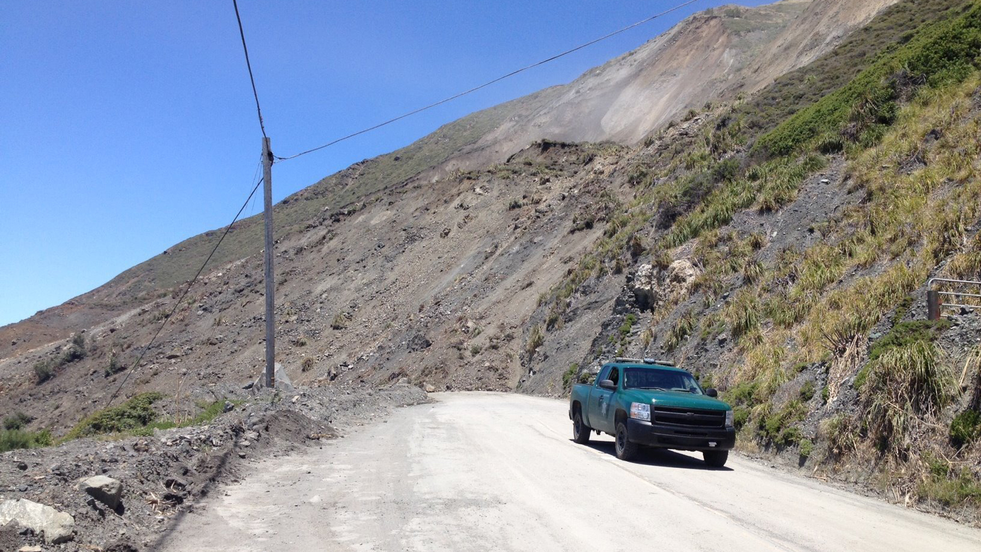 A massive mudslide that covers a section of State Route 1 on May 20, 2017. (Credit: Caltrans)