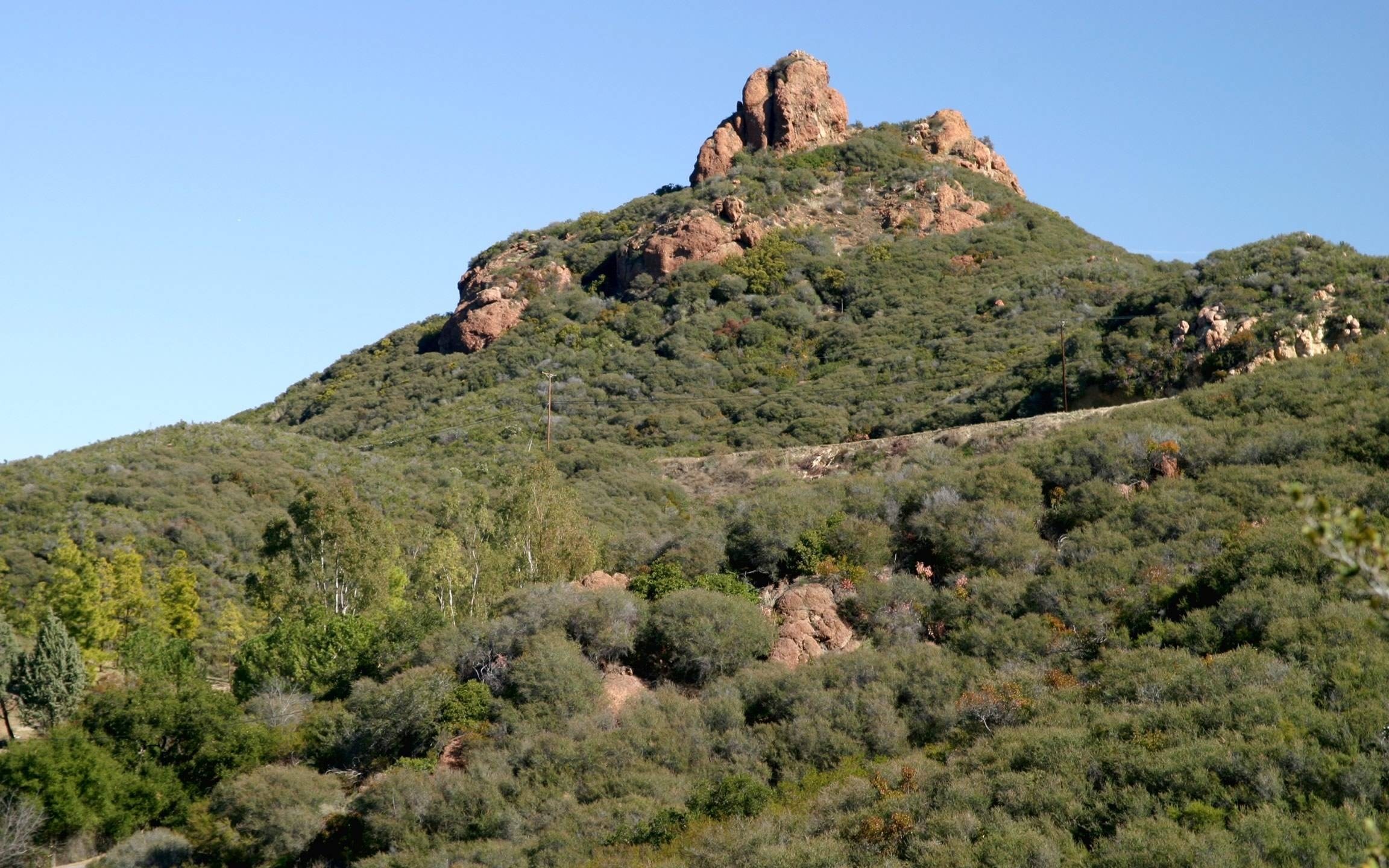 A view off the Backbone Trail near Sandstone Peak is shown in a National Park Service photo.