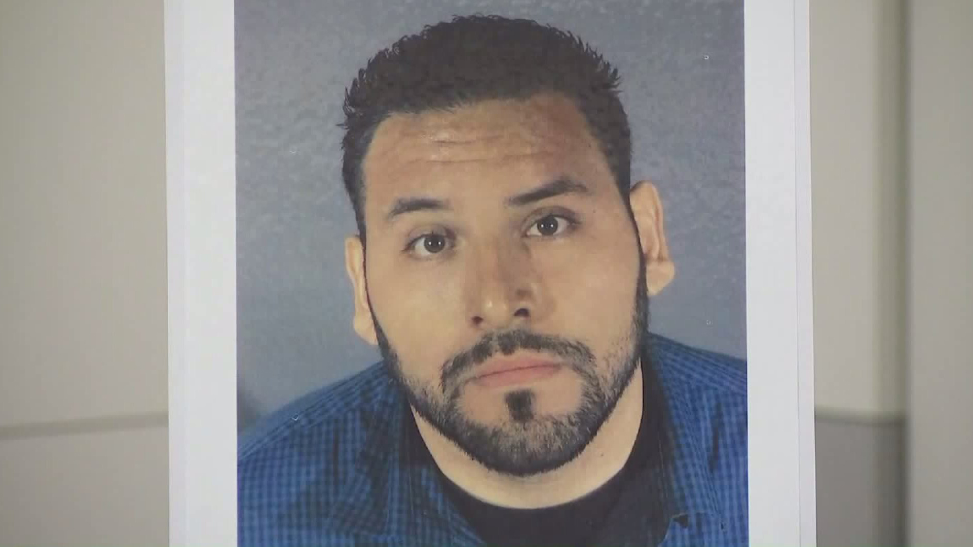 Geovanni Borjas is shown in a photo displayed by LAPD at a news conference on May 30, 2017. (KTLA)