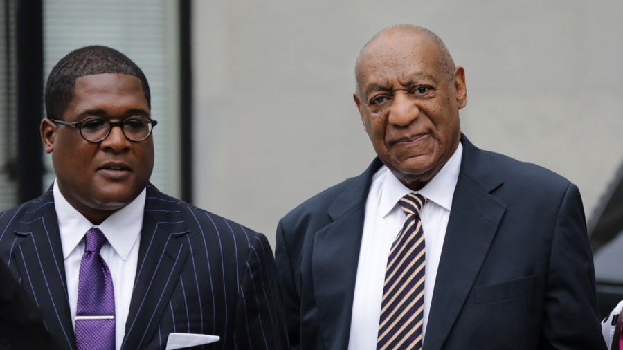 Bill Cosby (right) arrives at the Montgomery County Courthouse June 5, 2017, in Norristown, Pennsylvania. (Credit: Dominick Reuter / AFP / Getty Images)