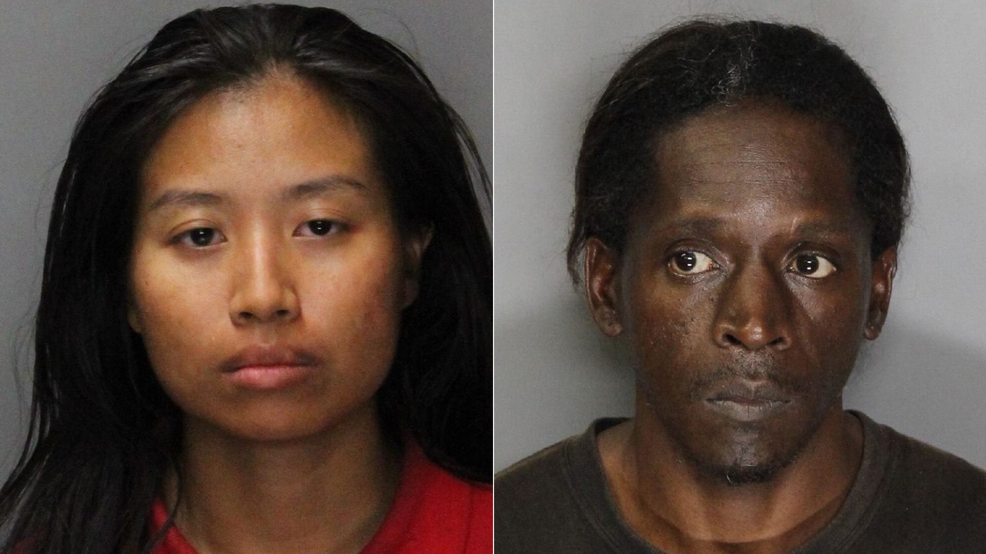 Angela Phakhin, left, and Untwan Smith, right, are seen in booking photos released by Rancho Cordova police.