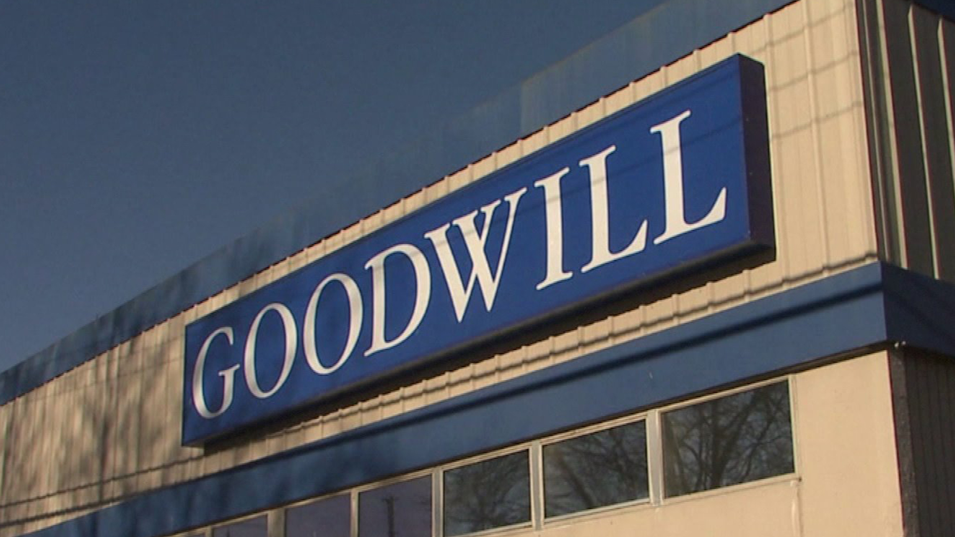 A Goodwill sign is seen in a file photo.