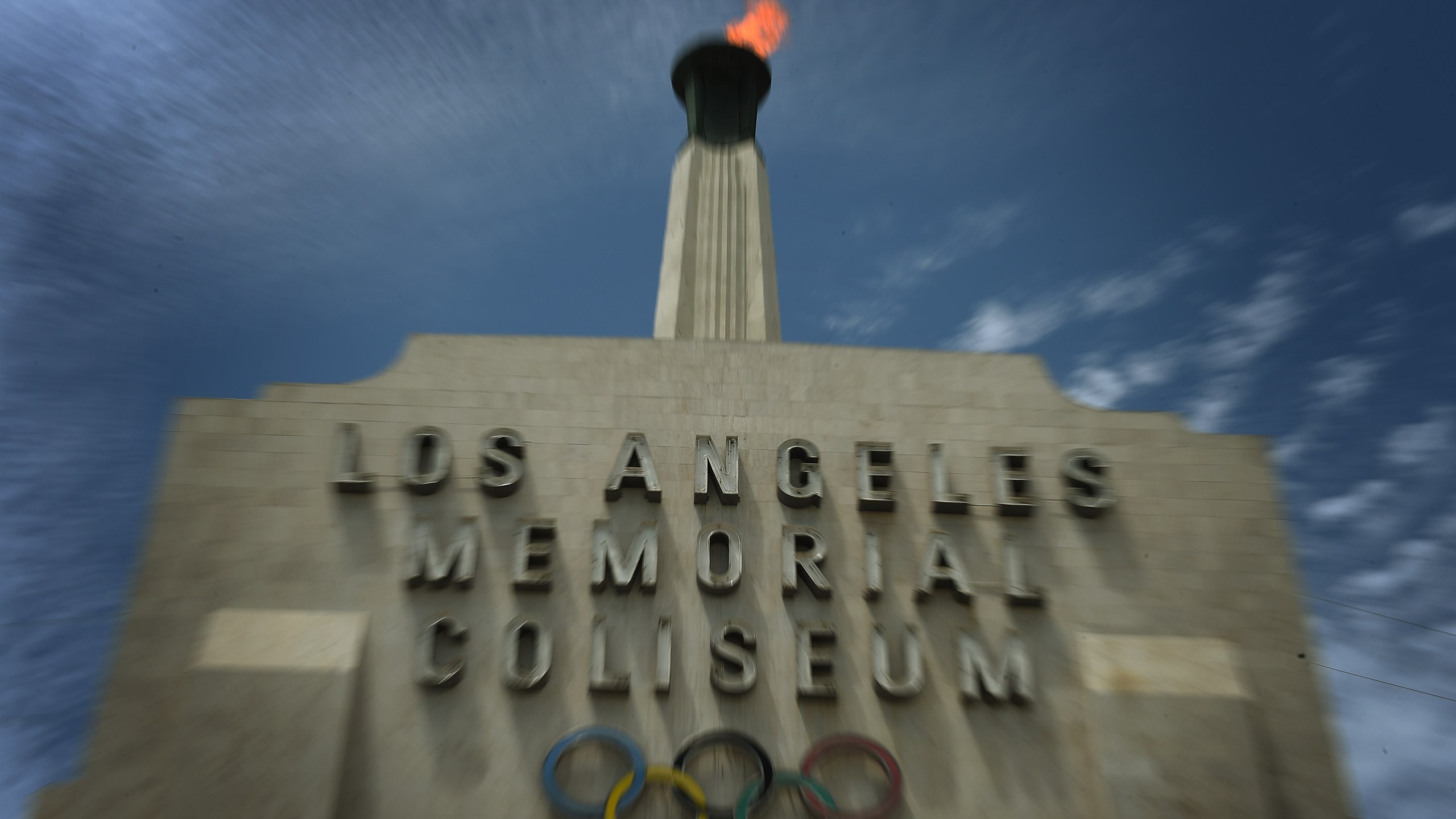 The Los Angeles Memorial Coliseum is seen in Los Angeles on July 30, 2015. (Credit: MARK RALSTON/AFP/Getty Images)