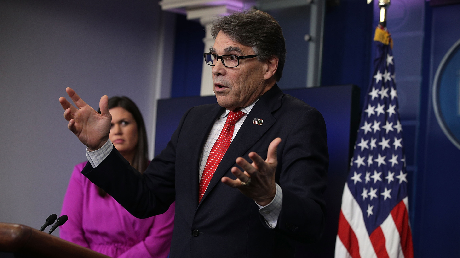 U.S. Secretary of Energy Rick Perry speaks during a White House daily briefing at the White House on June 27, 2017. (Credit: Alex Wong / Getty Images)