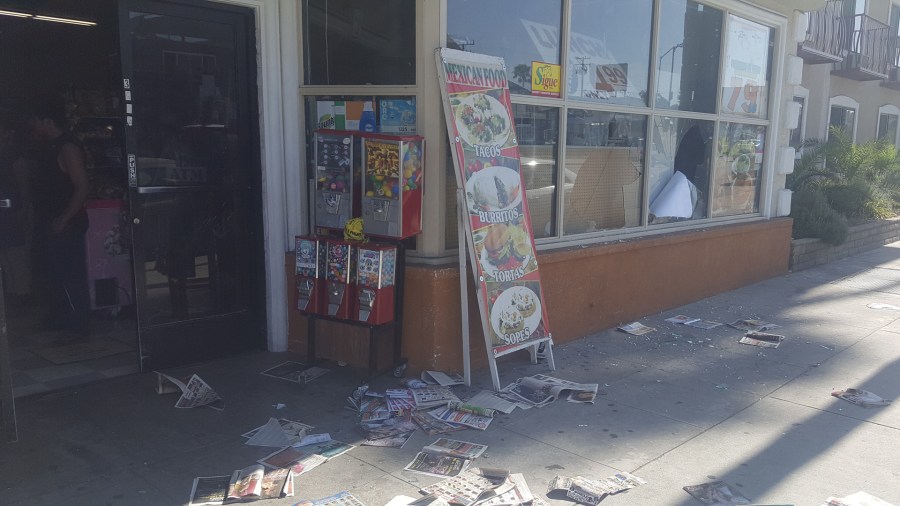 A man was taken into custody after a standoff following a failed robbery attempt in Pasadena, sheriff's officials say. (Credit: Los Angeles County Sheriff's Department)