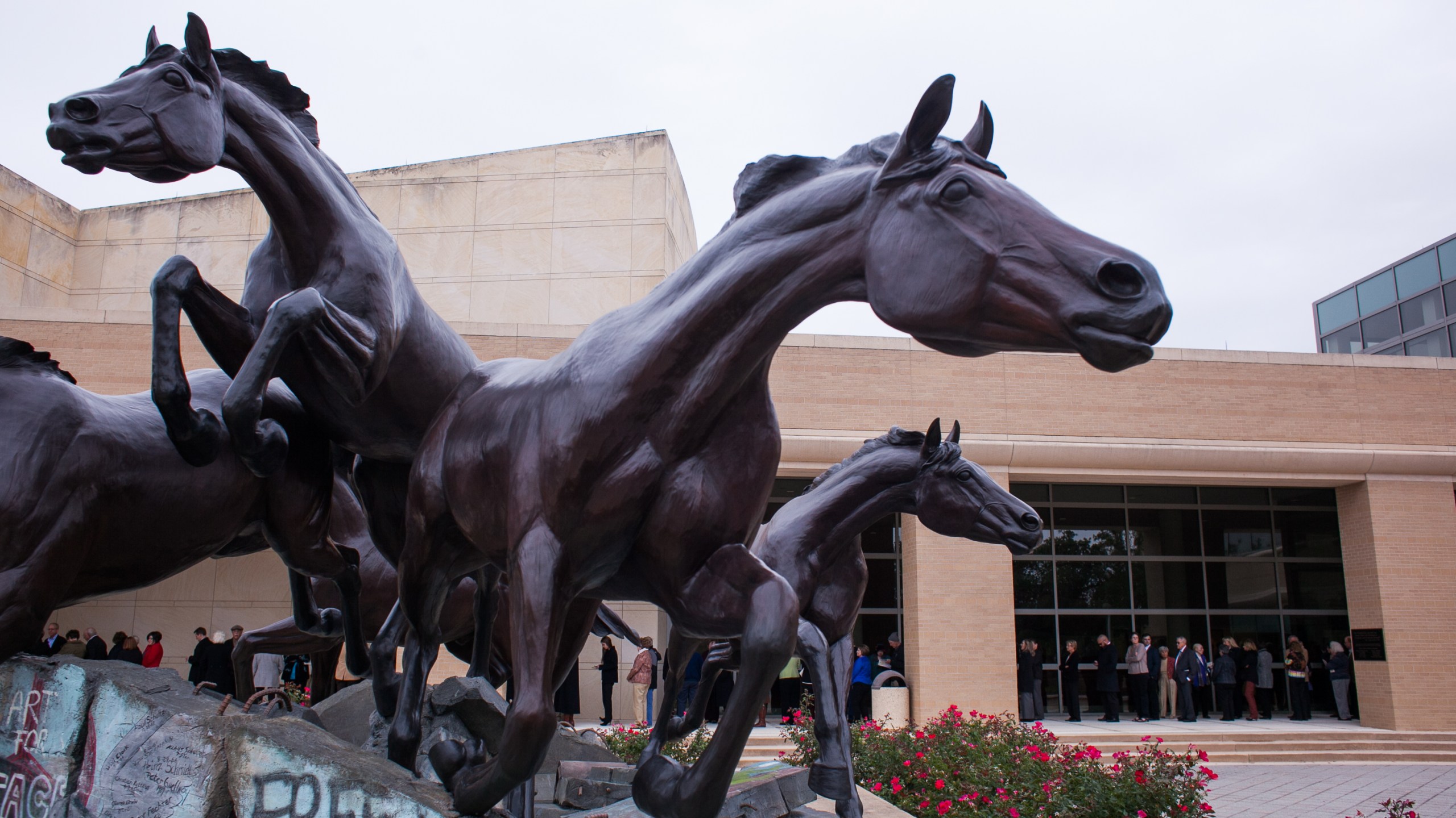 The George Bush Presidential Library Center on the Texas A&M University campus is seen in this file photo. (Credit: Drew Anthony Smith/Getty Images)