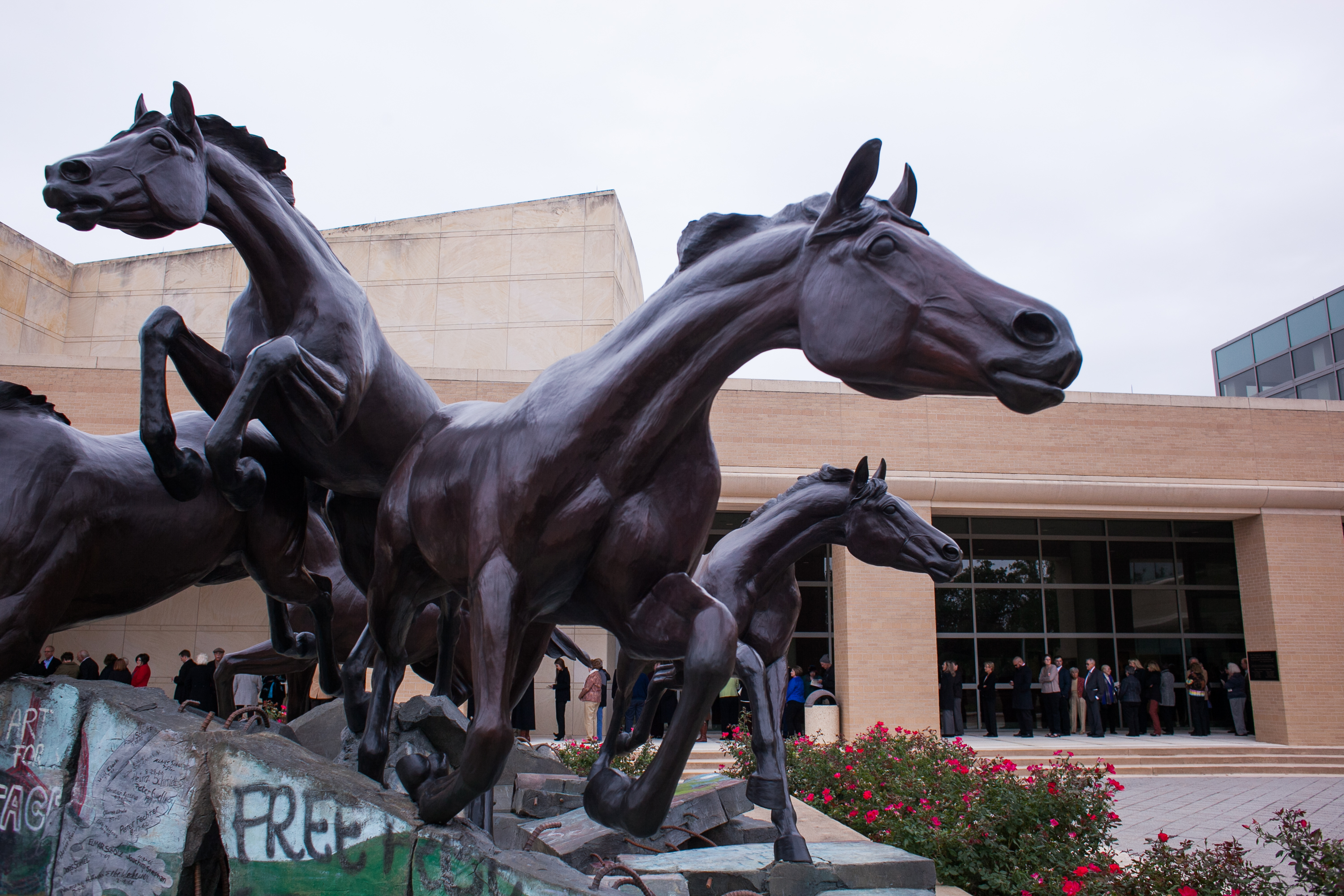 The George Bush Presidential Library Center on the Texas A&M University campus is seen in this file photo. (Credit: Drew Anthony Smith/Getty Images)