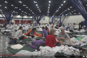 Harvey Relief Shelter, courtesy Red Cross