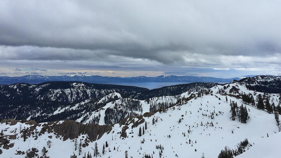 Lake Tahoe is seen from the top of the tram at the Squaw Valley ski area. (Credit: Brian van der Brug / Los Angeles Times)