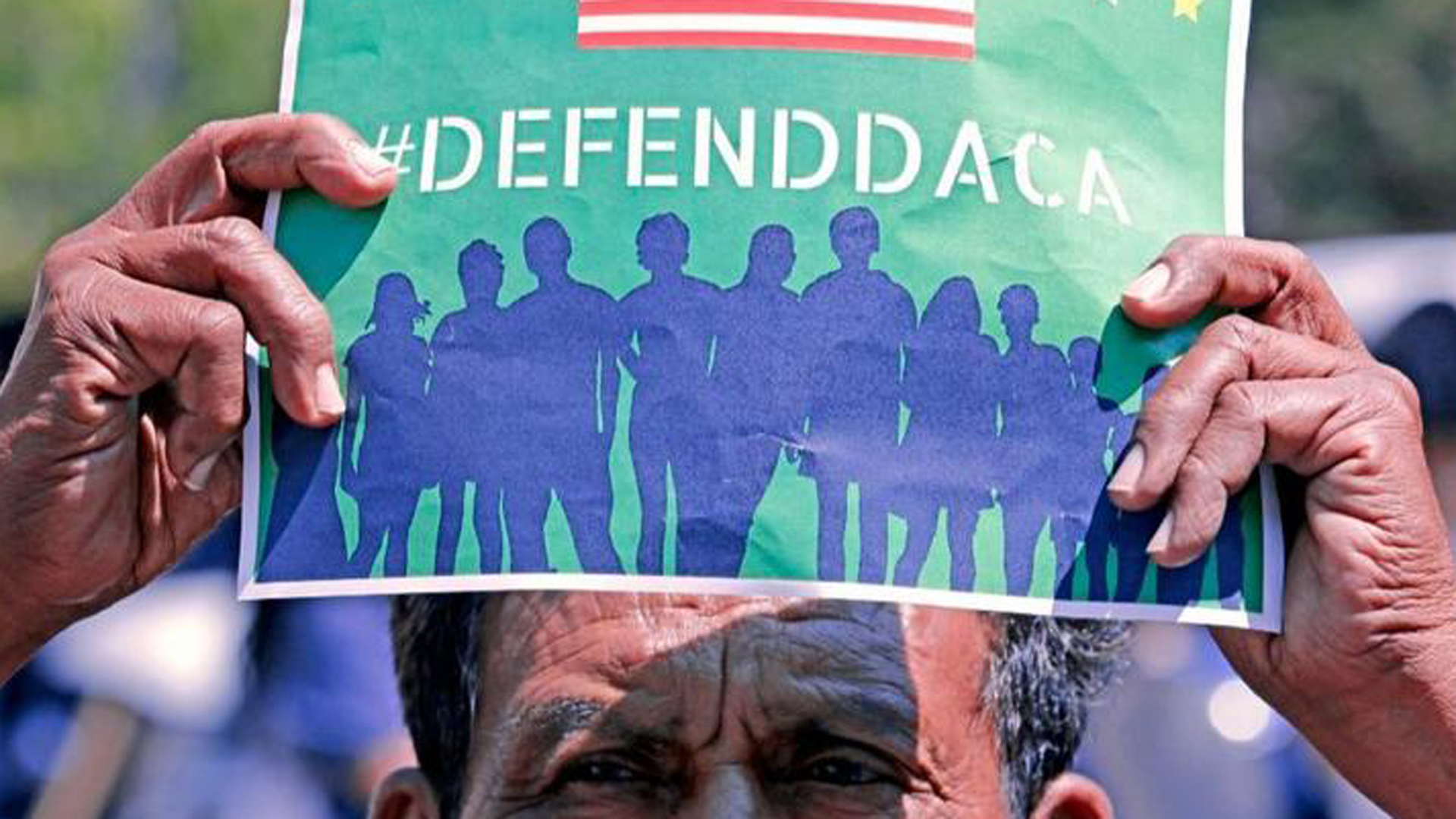 Jose Torres attends a march in downtown Los Angeles in support of DACA last week after President Trump announced plans to phase out the program. (Myung J. Chun / Los Angeles Times)