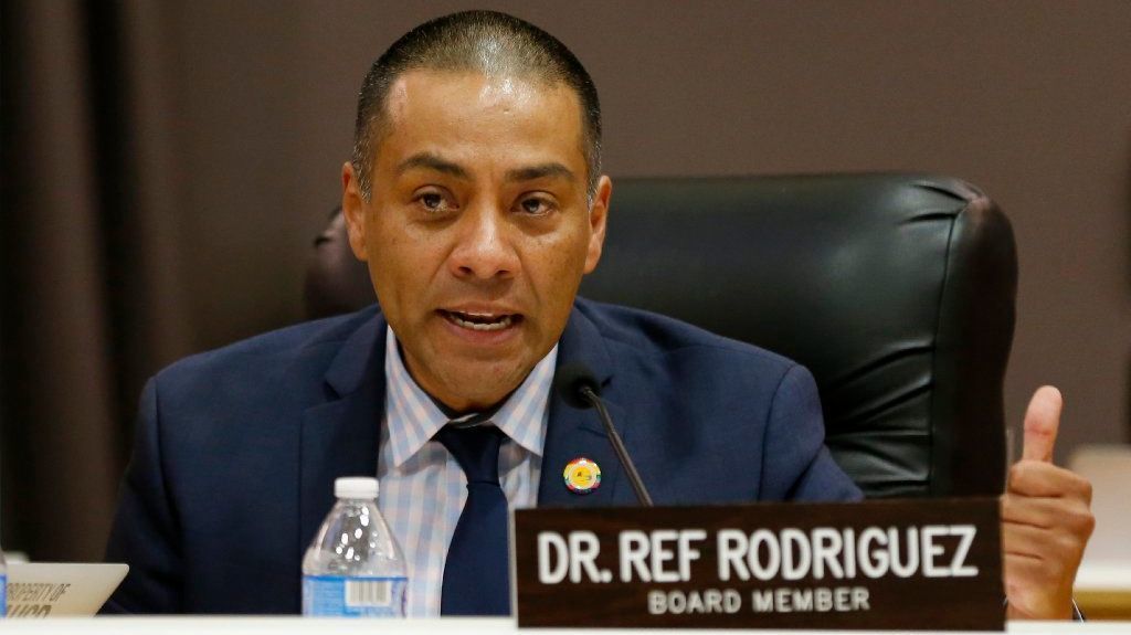 LAUSD Board President Ref Rodriguez is shown in a July 2017 photo. (Credit: Allen J. Schaben / Los Angeles Times)