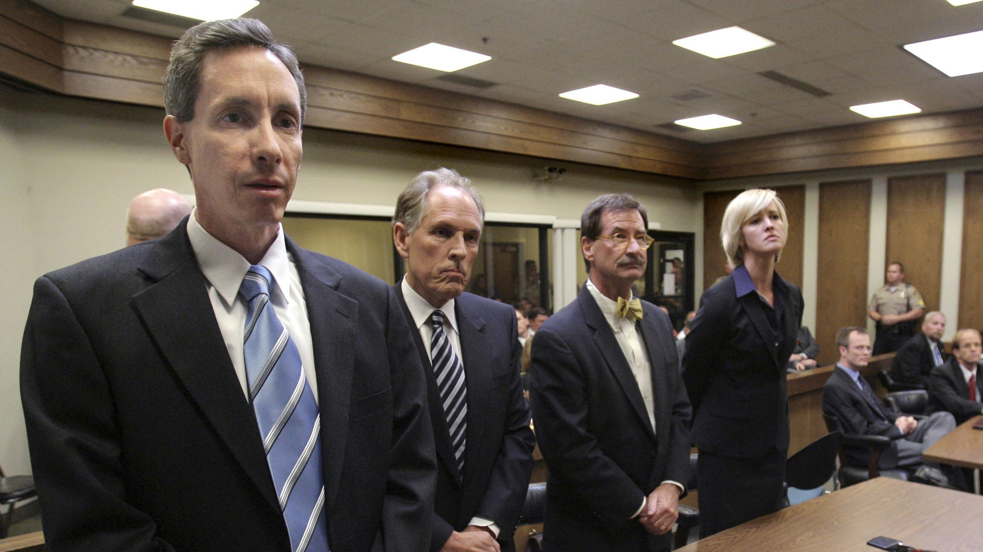 Warren Jeffs and his counsel reacts to the the guilty verdicts rendered at his rape trial Sept. 25, 2007, in St. George, Utah. (Credit: Douglas C. Pizac-Pool/Getty Images)