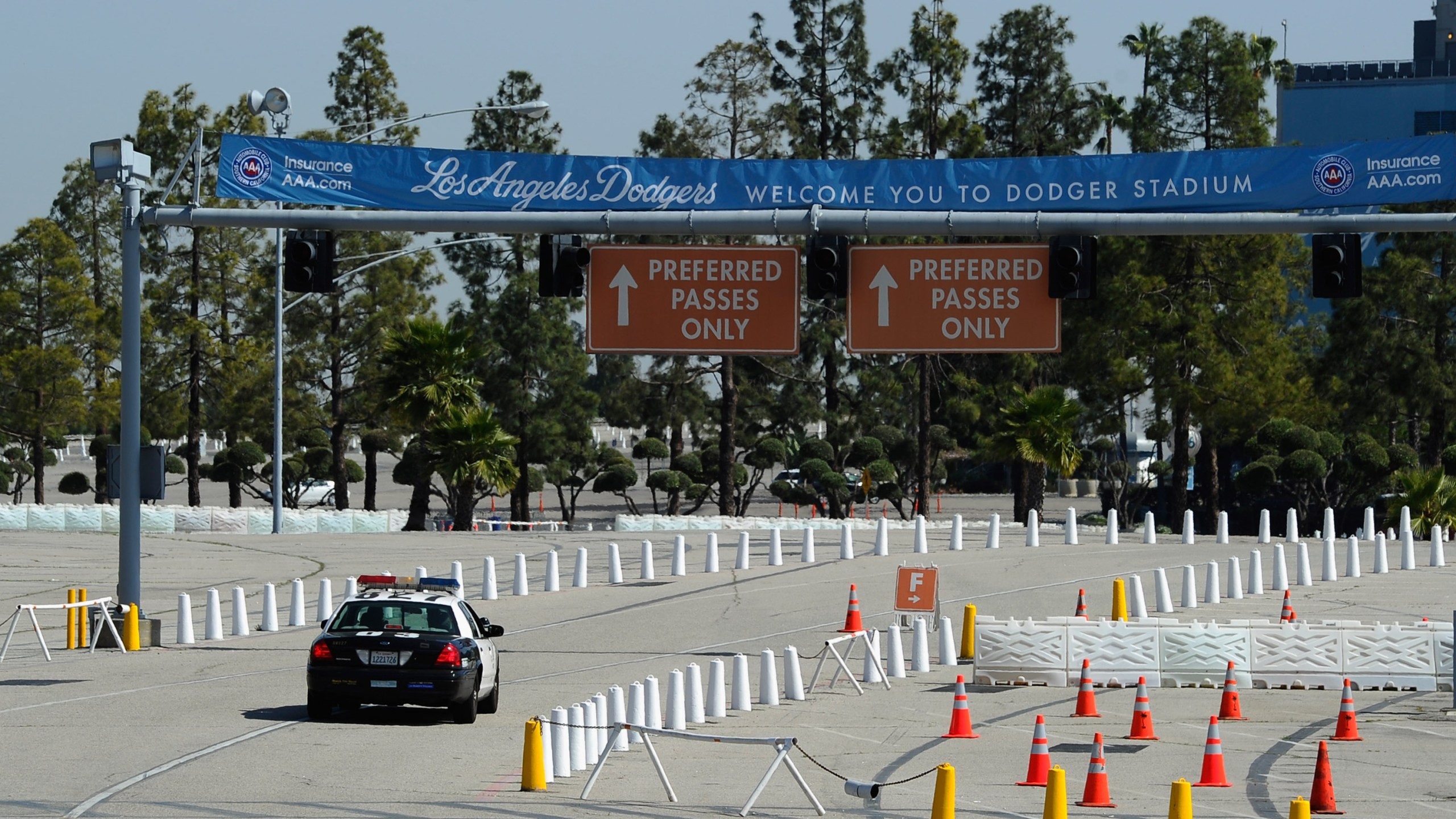 The parking lot at Dodger stadium is shown in this file photo. (Credit: Kevork Djansezian/Getty Images)