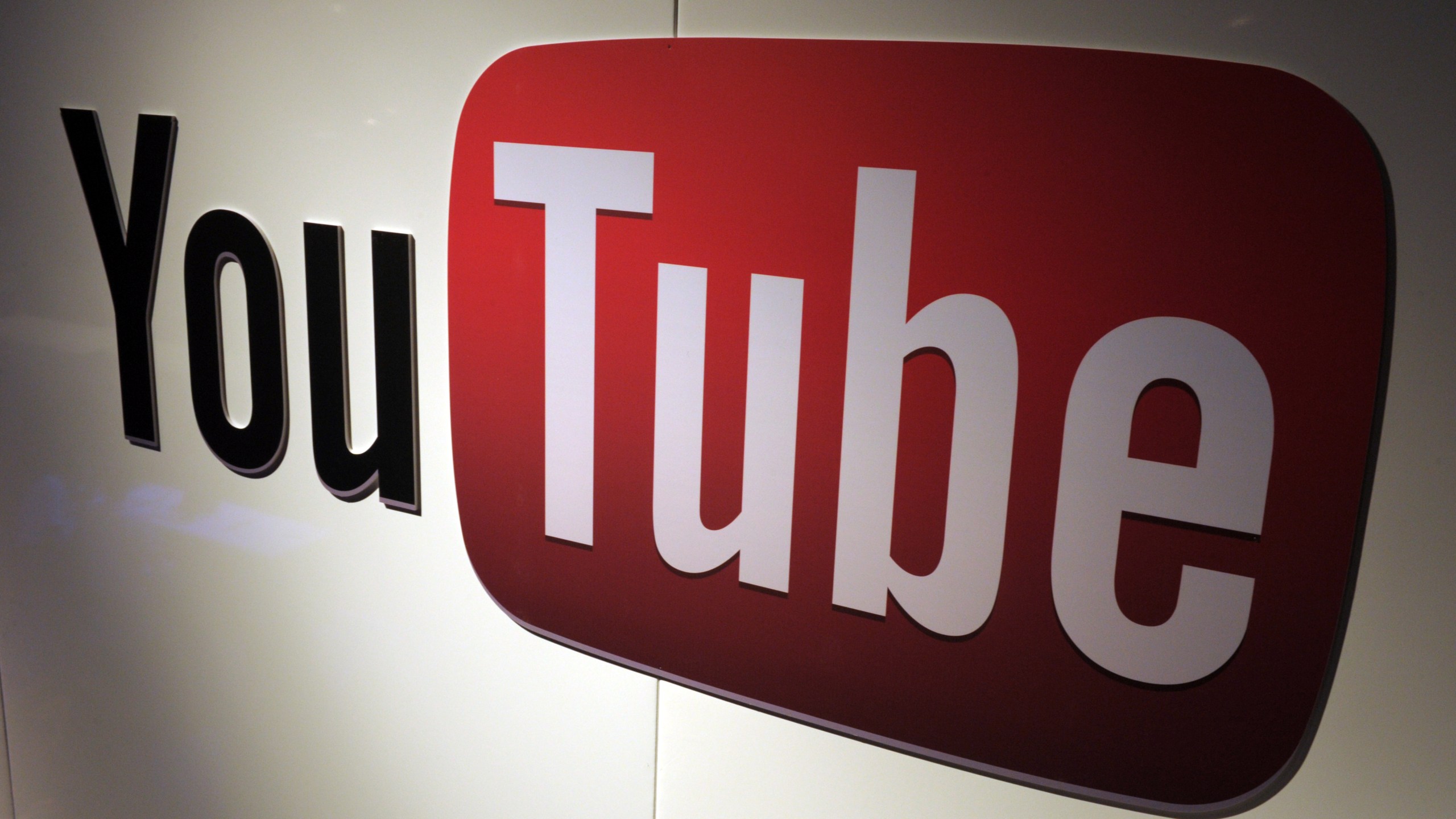 A photo shows a YouTube logo on Dec. 4, 2012 near Paris, France. (Credit: Eric Piermont/AFP/Getty Images)