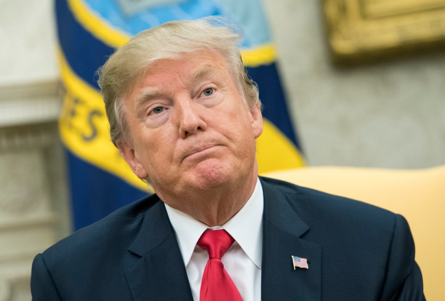 U.S. President Donald Trump speaks to reporters during a meeting with Canadian Prime Minister Justin Trudeau at the White House on October 11, 2017 in Washington, DC. (Credit: Kevin Dietsch - Pool/Getty Images)