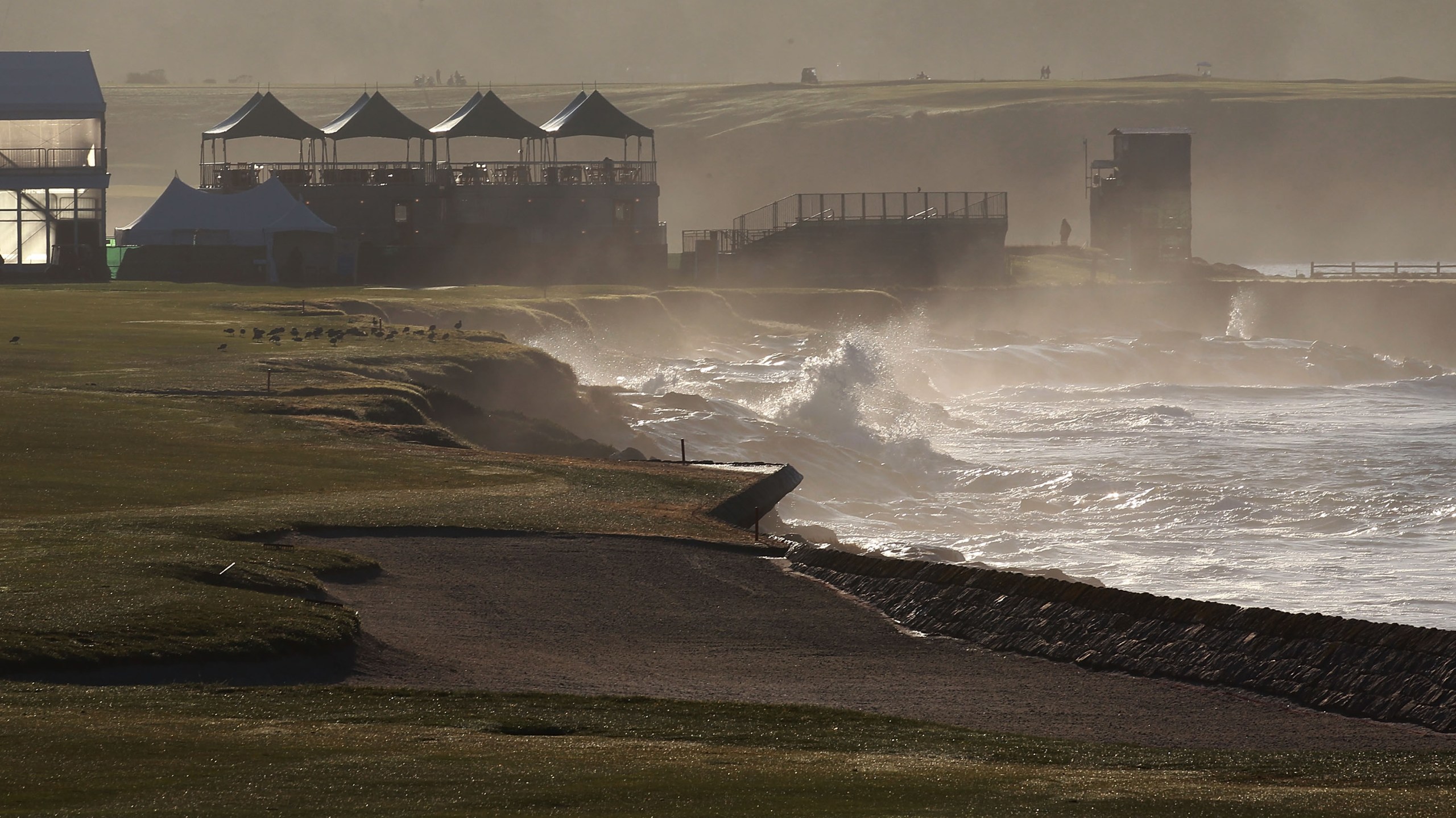 Stillwater Cove is seen in a file photo from the Pebble Beach National Pro-Am at Pebble Beach Golf Links on Feb. 9, 2013. (Credit: Jed Jacobsohn / Getty Images)