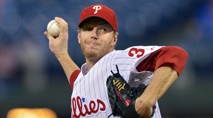 Roy Halladay delivers a pitch in the first inning against the Miami Marlins at Citizens Bank Park on September 17, 2013 in Philadelphia. (Credit: Drew Hallowell/Getty Images)