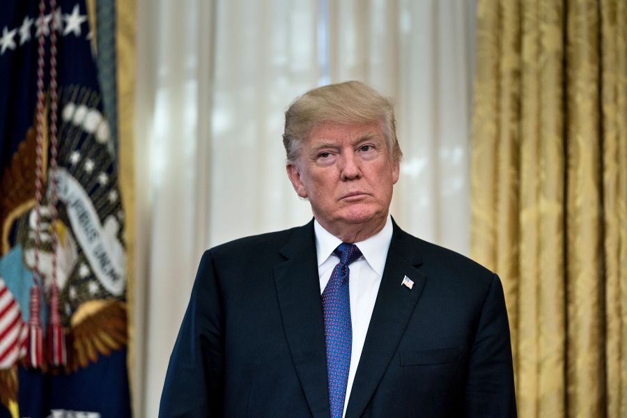 Donald Trump stands in the White House on Nov. 27, 2017. (Credit: BRENDAN SMIALOWSKI/AFP/Getty Images)