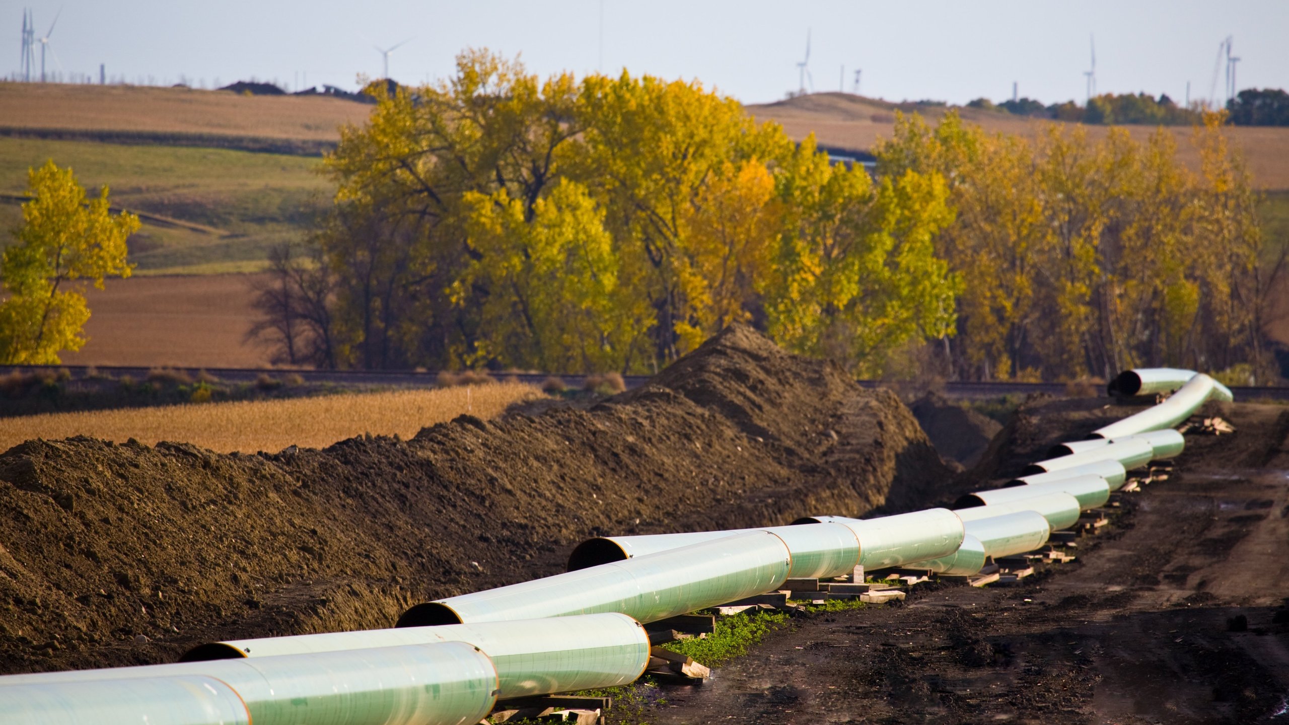 The Keystone Pipeline is seen in a file photo courtesy of TransCanada.