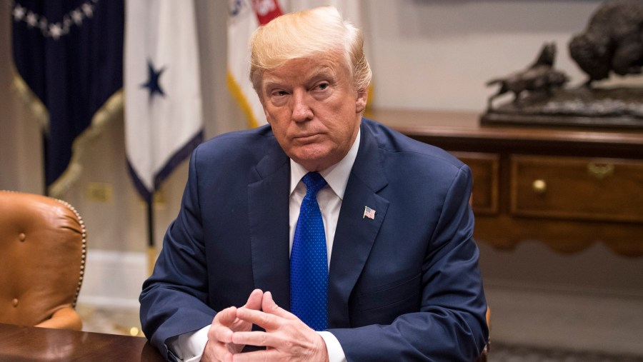 President Donald Trump speaks to the media during a meeting with congressional leadership in the Roosevelt Room at the White House on November 28, 2017 in Washington, DC. (Credit: Kevin Dietsch-Pool/Getty Images)