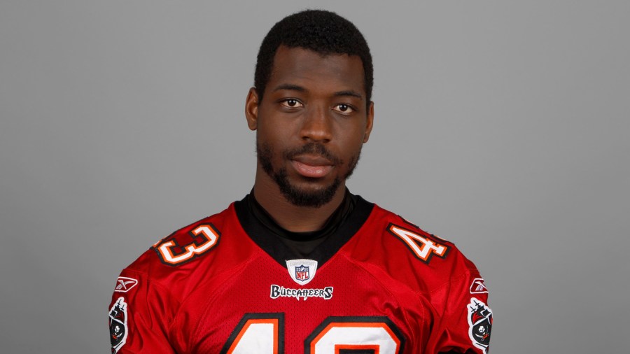 De'Von Hall is seen posing for a team photo for the Tampa Bay Buccaneers taken in 2010 in Tampa Bay, Florida. (Credit: NFL via Getty Images)