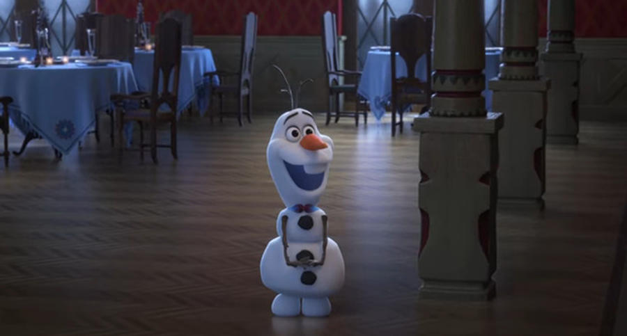 A still from "Olaf's Frozen Adventure" is shown. (Credit: Disney Pixar)