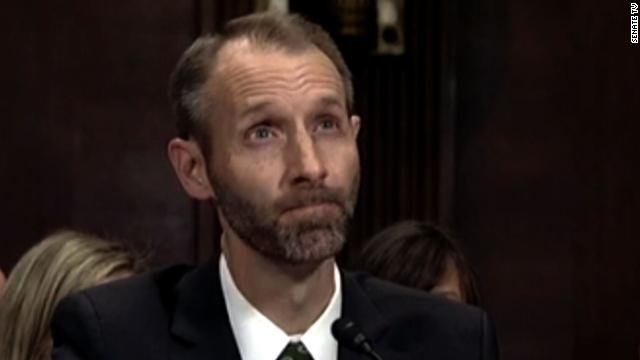 Matthew Petersen, a Trump judicial nominee, in seen during his Senate confirmation hearing on Dec. 13, 2017. (Credit: Senate TV via CNN)