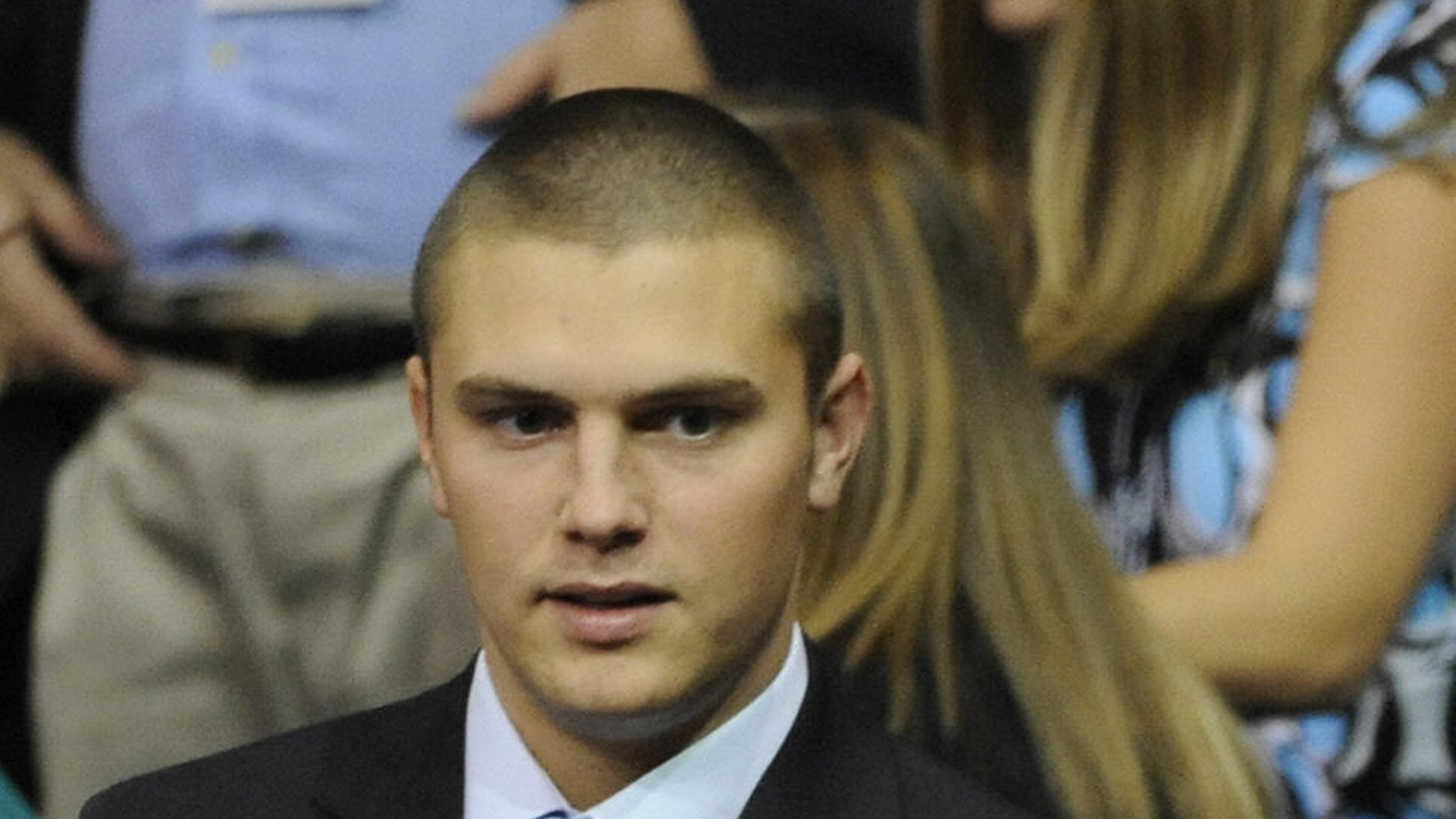 Track Palin appears with his family at the Republican National Convention 2008 at the Xcel Energy Center in St. Paul, Minn., on Sept. 3, 2008. (Credit: Emmanuel Dunand/AFP/Getty Images)