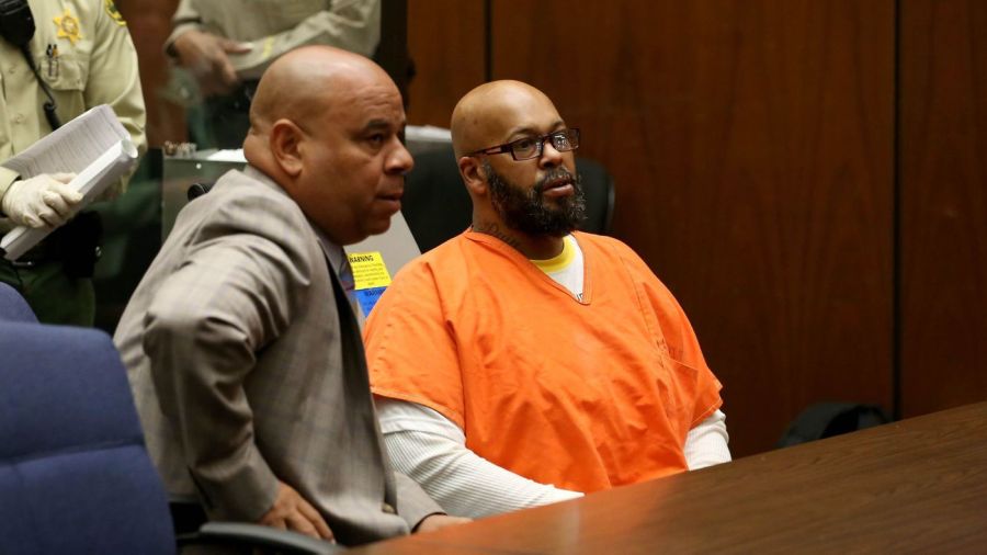 Attorney Matthew Fletcher, left, previously represented Marion "Suge" Knight, right, during his ongoing homicide case. (Credit: Irfan Khan / Los Angeles Times)