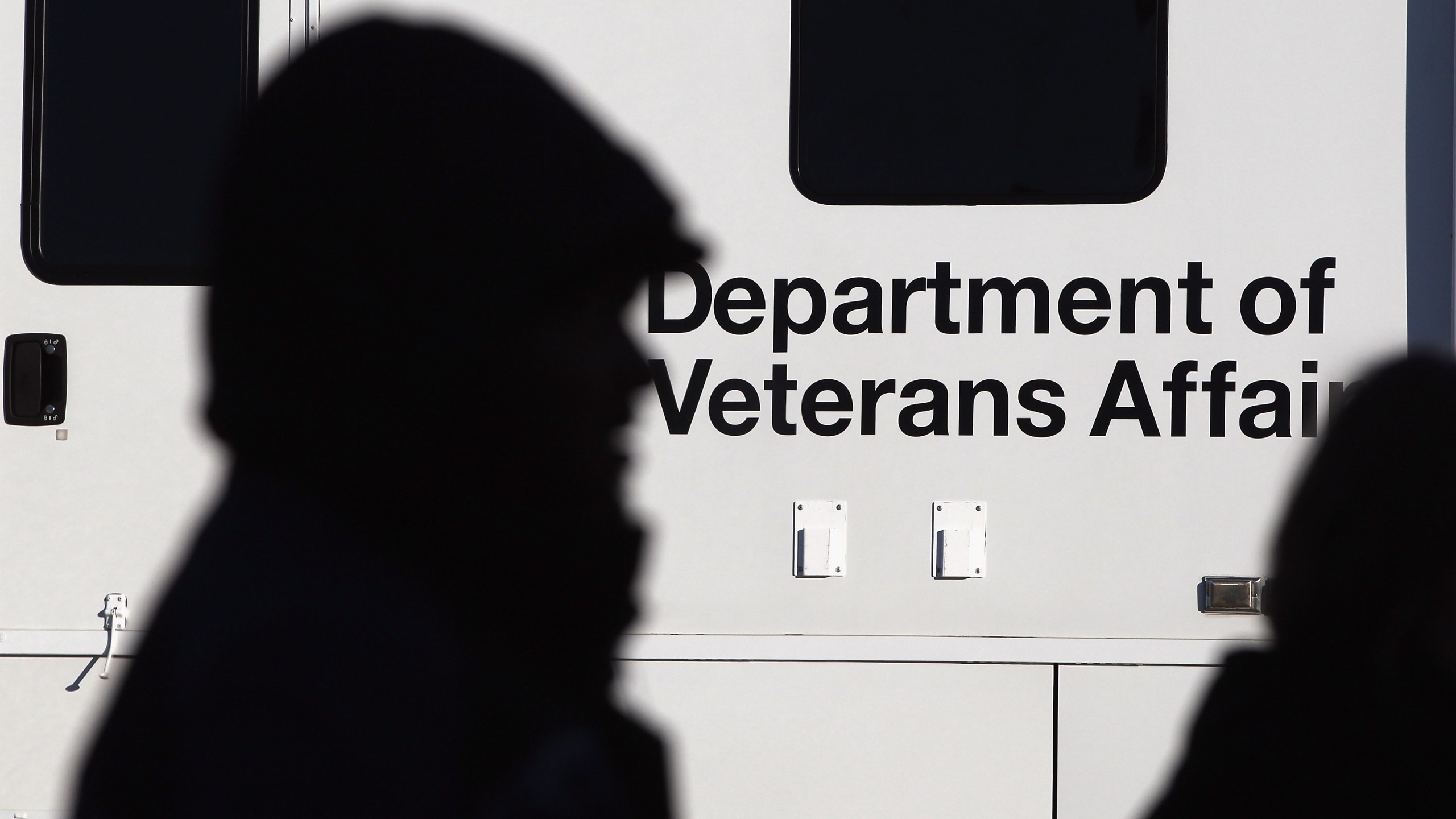 A sign for the Department of Veterans Affairs is seen at an agency event on Nov. 3, 2011, in Denver, Colorado. (John Moore/Getty Images)