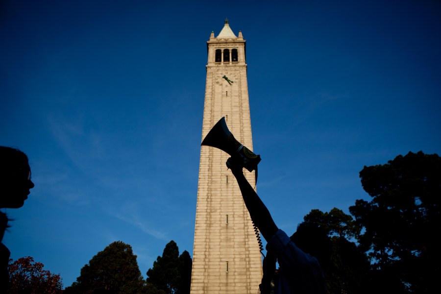 UC Berkeley students march through campus as part of an "open university" strike on Nov. 15, 2011. (Credit: Max Whittaker / Getty Images)