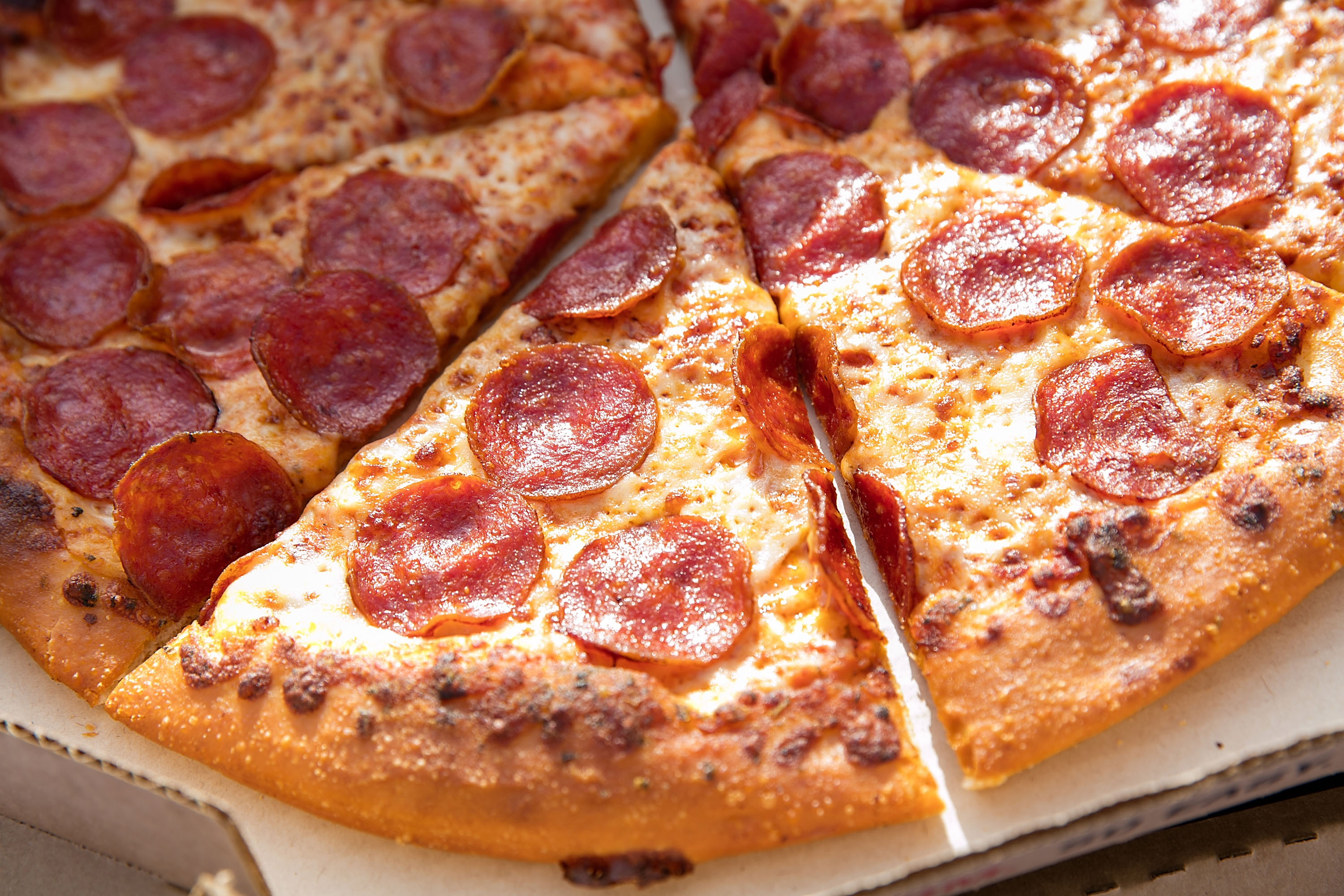 A pie from Pizza Hut is seen in Terre Haute, Indiana on Nov. 18, 2016. (Photo by Jeff Schear/Getty Images for Pizza Hut)