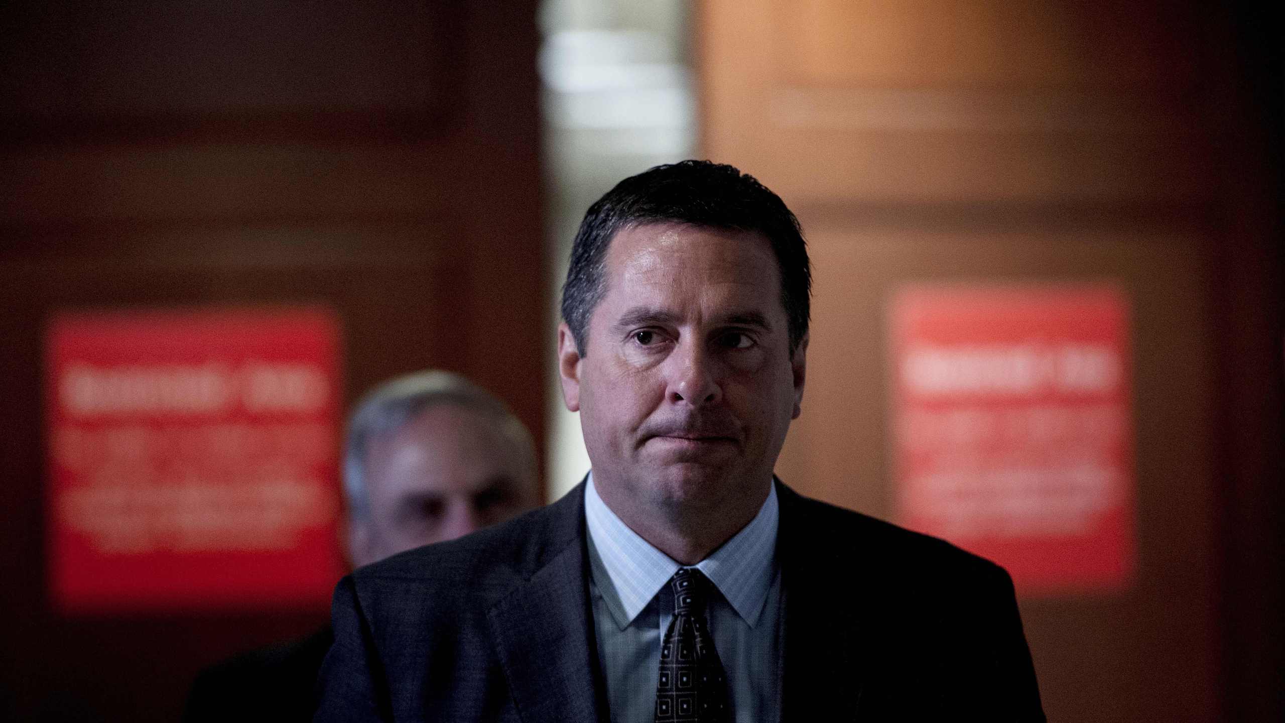 Rep. Devin Nunes leaves a House Intelligence Committee meeting on Capitol Hill on July 25, 2017 in Washington, D.C. (Credit: BRENDAN SMIALOWSKI/AFP/Getty Images)