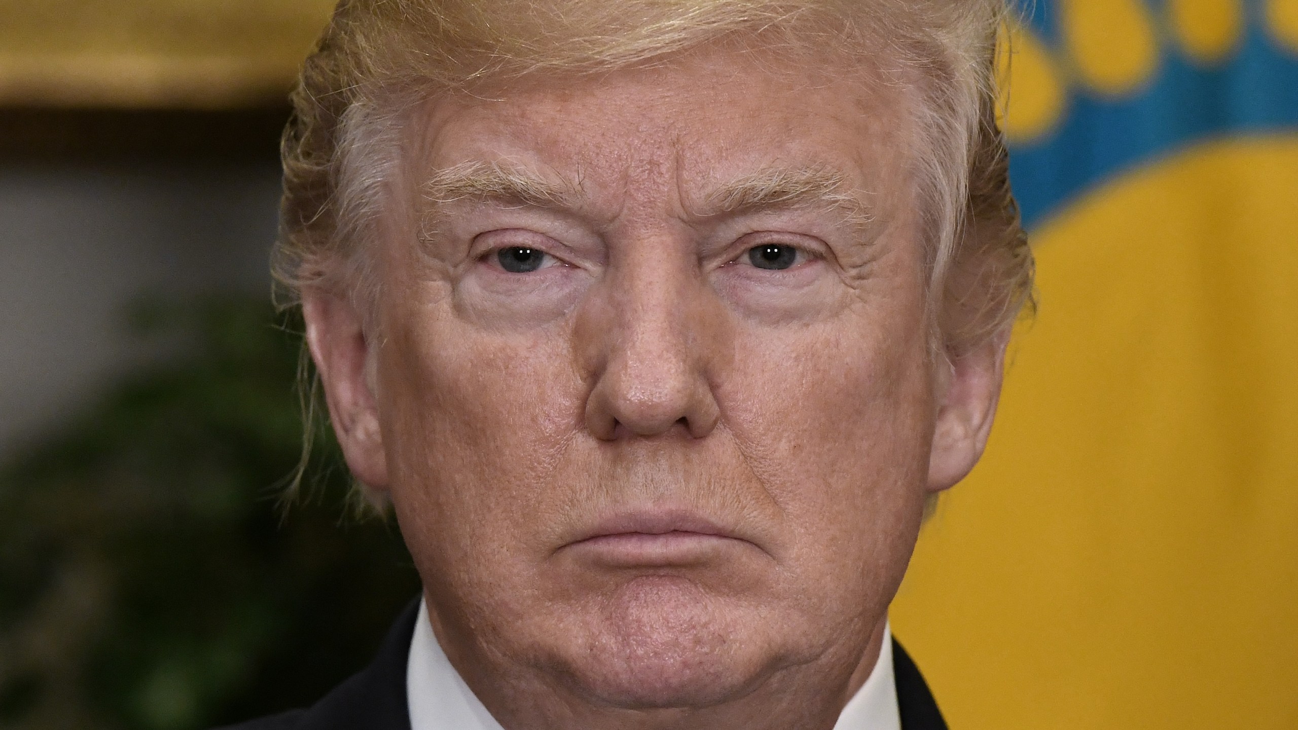 U.S. President Donald Trump listens to President Nursultan Nazarbayev of Kazakhstan during a joint press conference in the Roosevelt Room of the White House January 16, 2018 in Washington, DC. (Credit: Olivier Douliery-Pool/Getty Images)