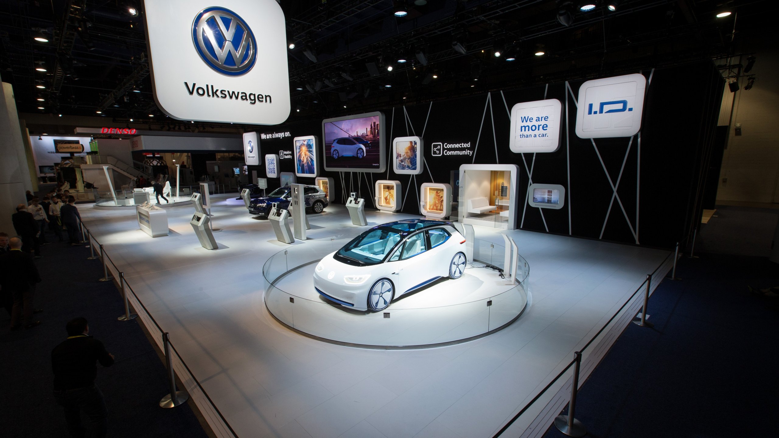 A Volkswagon car at CES in 2017. (Credit: Friso Gentsch/Volkswagen)