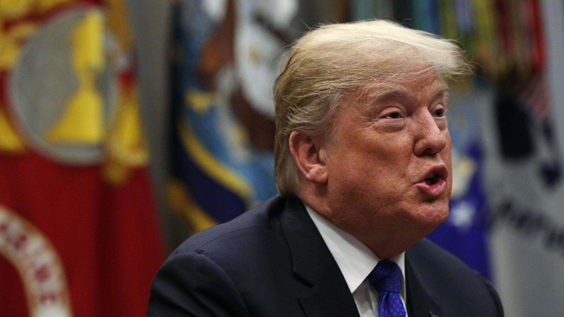 President Donald Trump speaks during a meeting in the Roosevelt Room of the White House January 4, 2018 in Washington, DC. (Credit: Alex Wong/Getty Images)