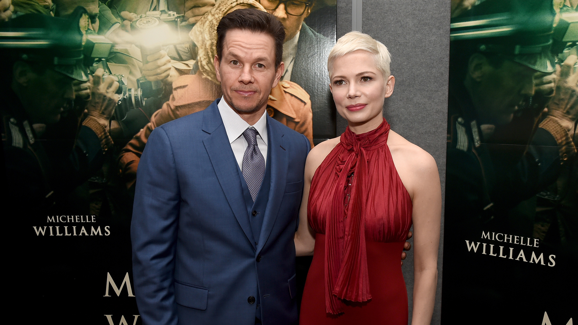 Mark Wahlberg and Michelle Williams attend the premiere of Sony Pictures Entertainment's “All The Money In The World” at Samuel Goldwyn Theater on December 18, 2017 in Beverly Hills. (Credit: Kevin Winter/Getty Images)