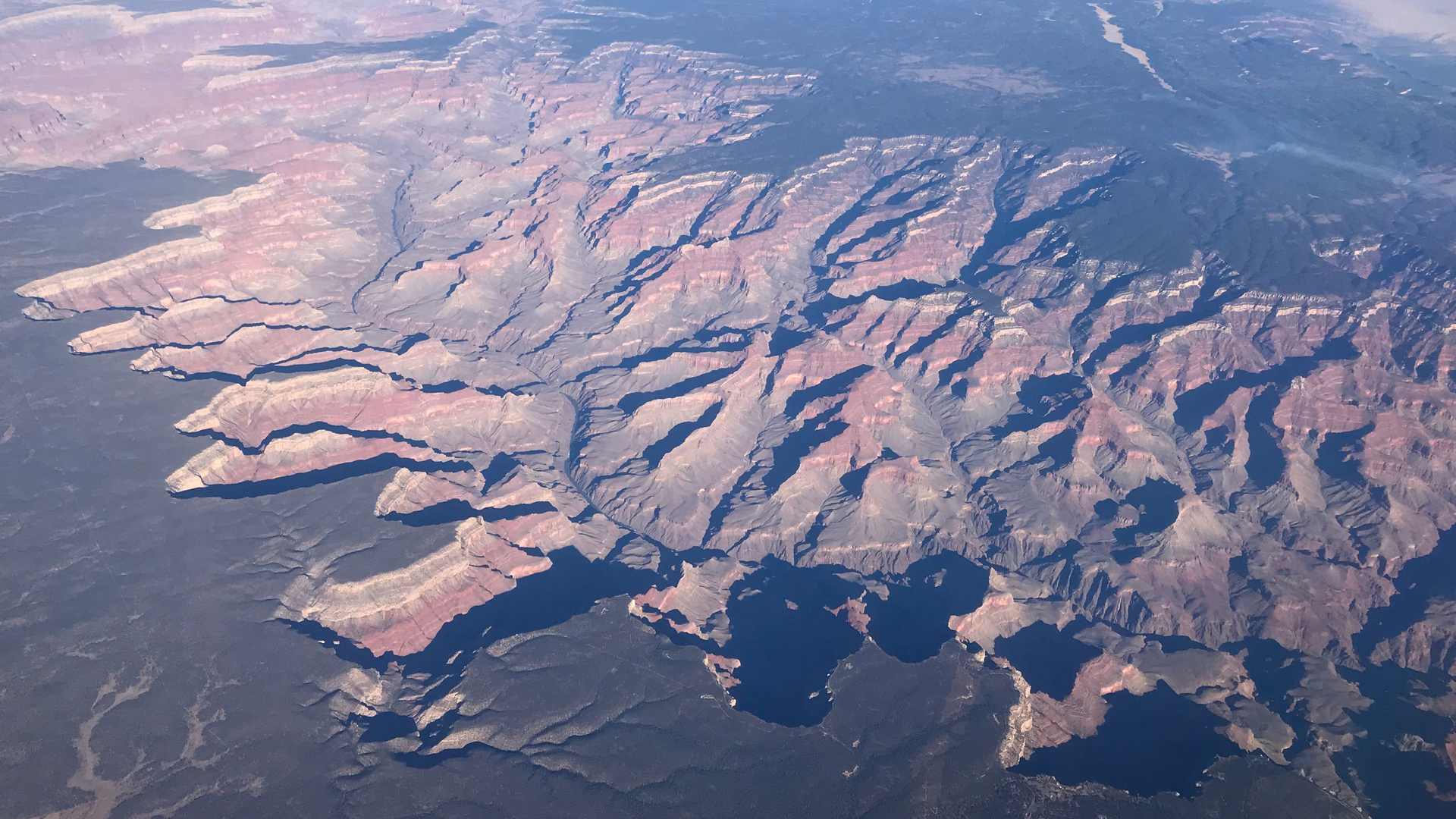 An aerial view of the Kaibab National Forest on the border of the Grand Canyon in Arizona is seen on Jan. 4, 2018. (Credit: Daniel Slim/AFP/Getty Images)