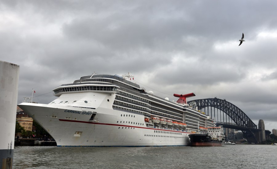 A Carnival cruise shift is seen docked in Sydney Harbour in this file photo. (Credit: Peter Parks/AFP/Getty Images)