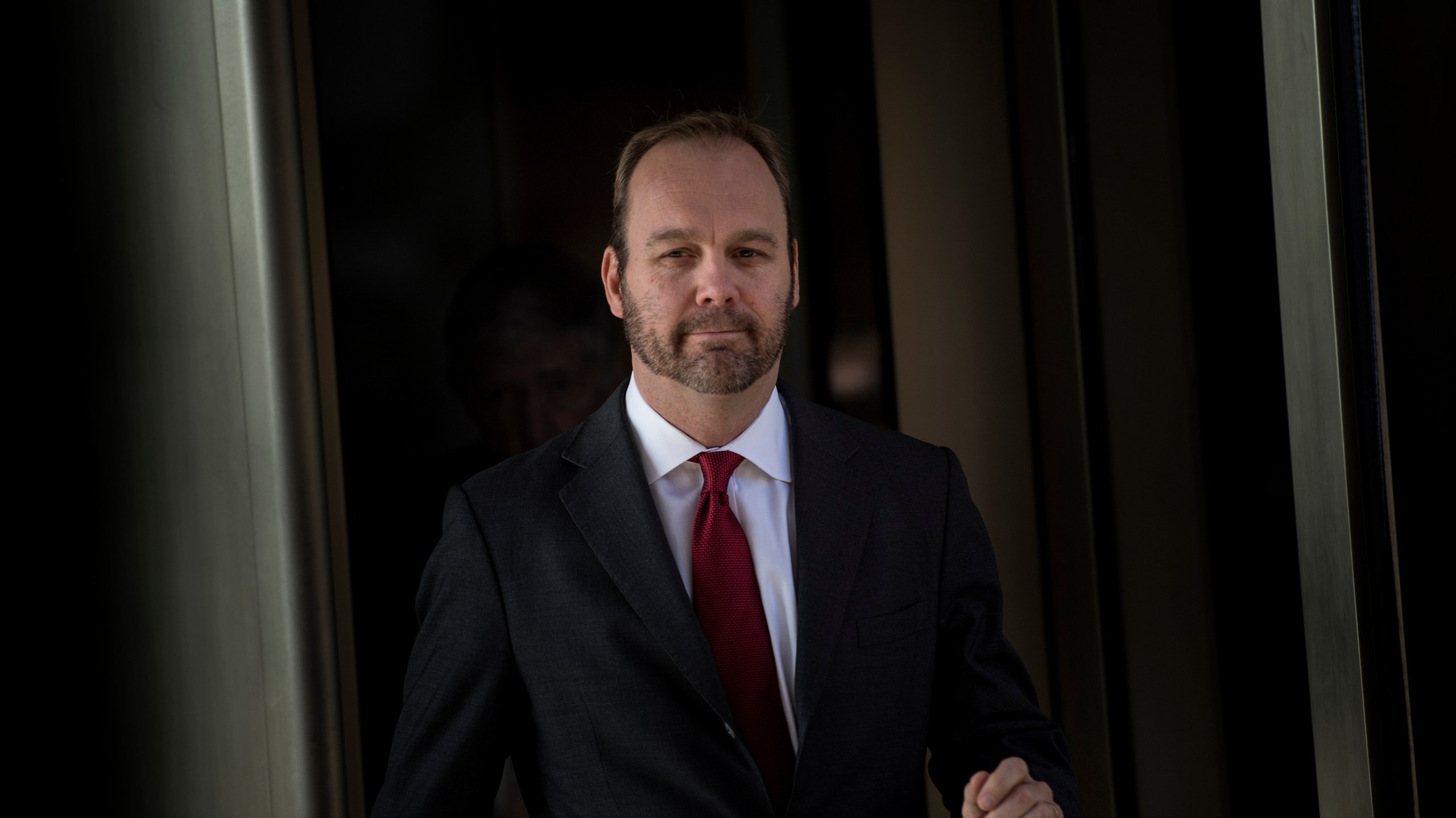 Former Trump campaign official Rick Gates leaves Federal Court on Dec. 11, 2017, in Washington, D.C. (Credit: Brendan Smialowski/AFP/Getty Images)