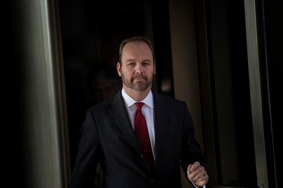 Former Trump campaign official Rick Gates leaves Federal Court on Dec. 11, 2017, in Washington, D.C. (Credit: Brendan Smialowski/AFP/Getty Images)