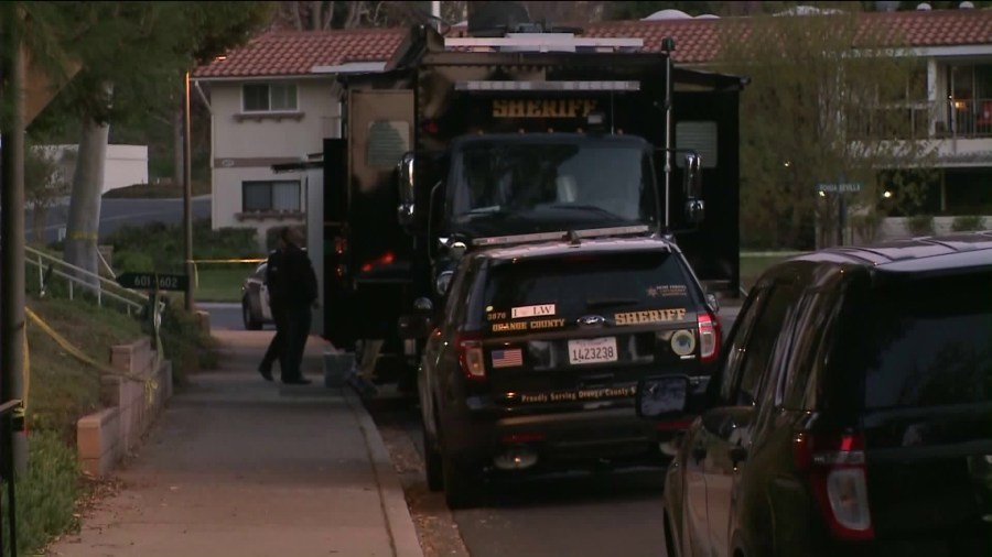 An investigation was underway in the gated retirement community of Laguna Woods Village after a suspect was fatally shot by deputies on Feb. 6, 2018. (Credit: KTLA)